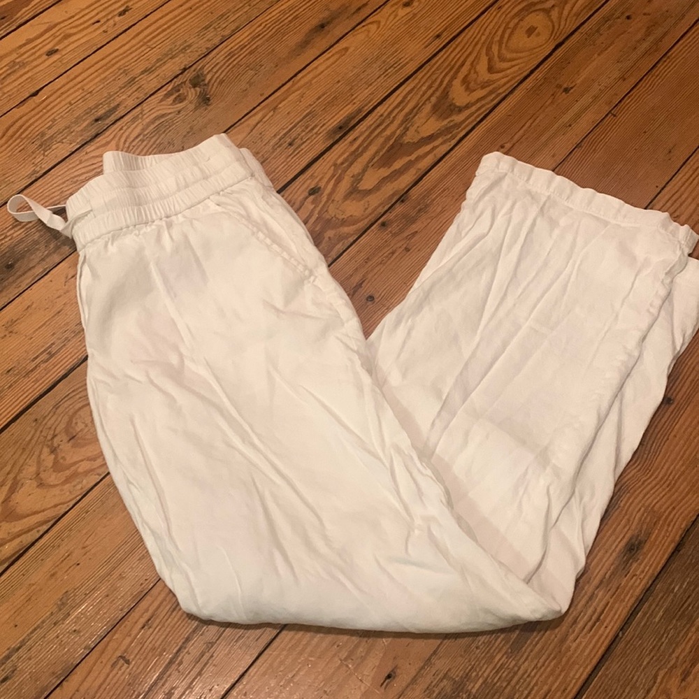 Ann Taylor Small White Linen Pants